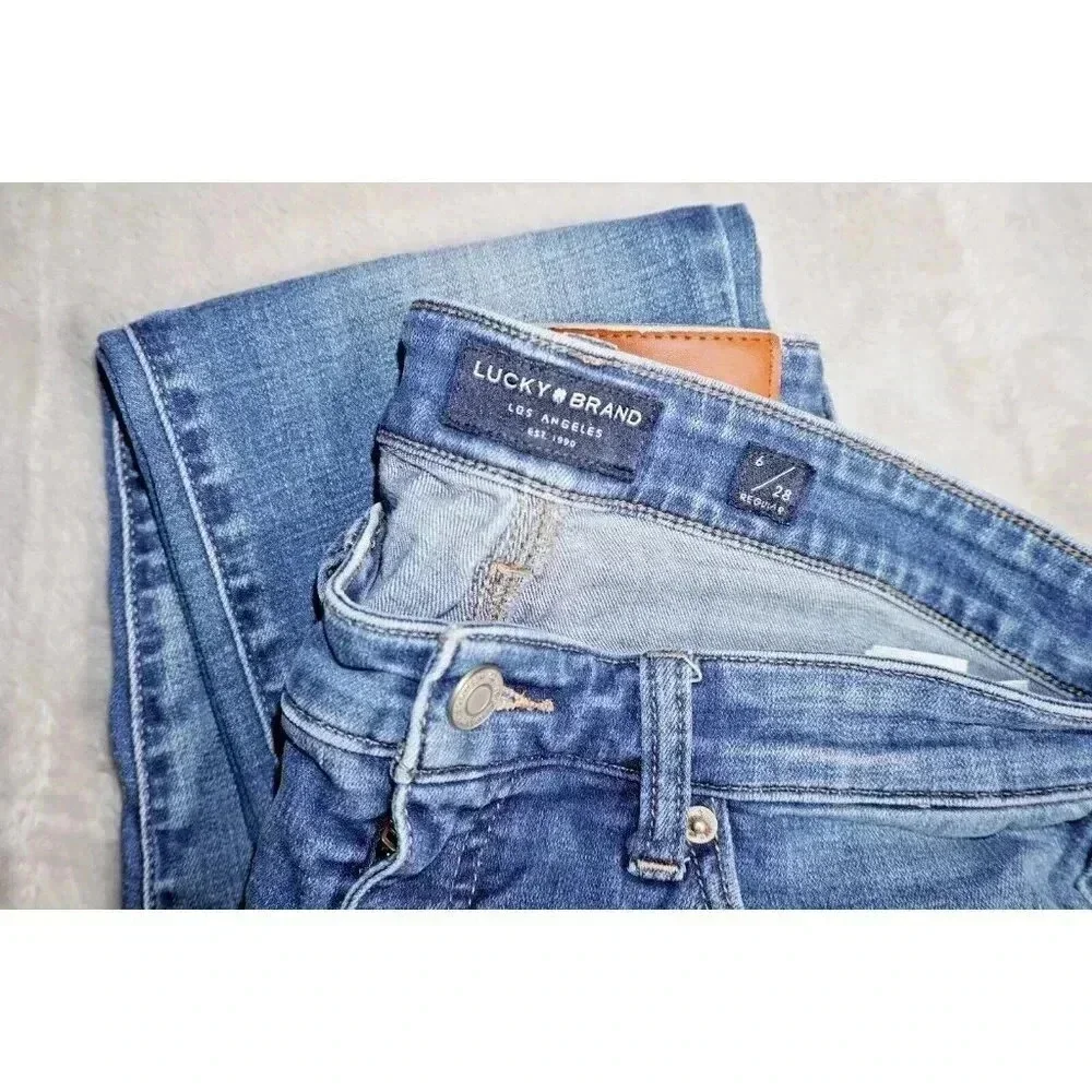 Lucky Brand Mid Rise Ava Skinny Ankle Medium Wash Size 6/28 Stretch Denim